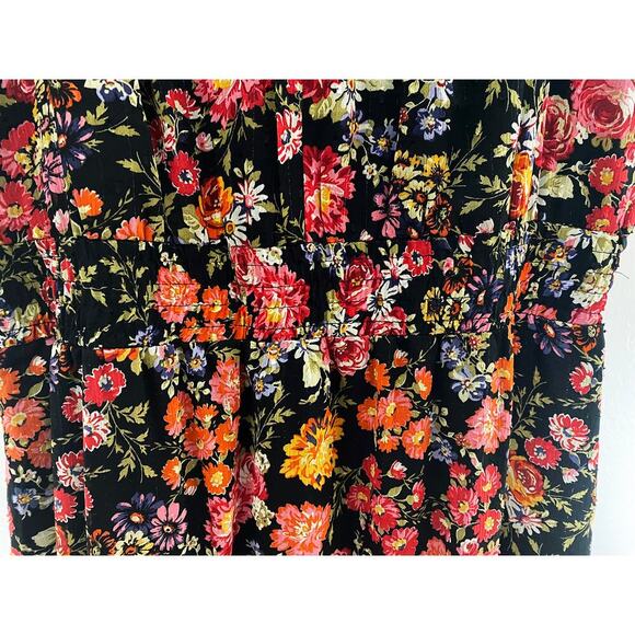 Rachel Roy Women's Issa Chiffon Black Floral Print Tiered Ruffle Maxi Dress 14 - Picture 8 of 13